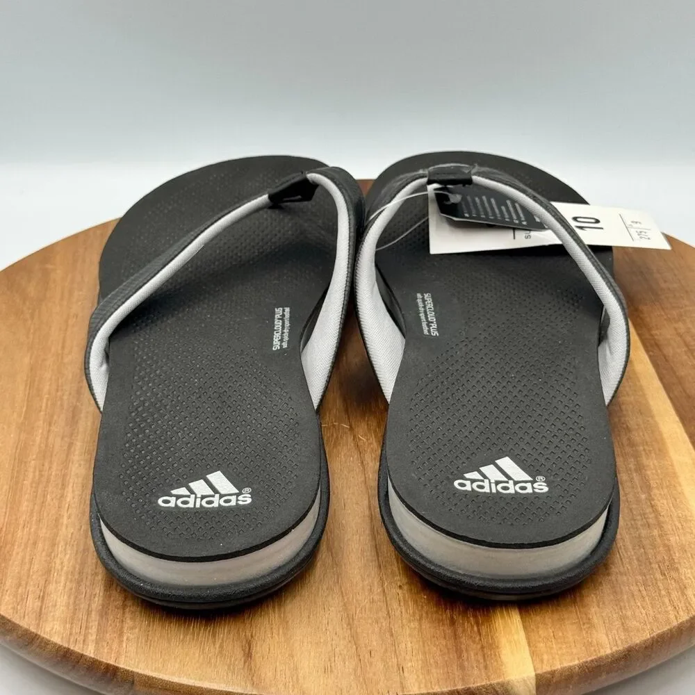 ADIDAS Super Cloud Men's Size 10 Black Flip Flop Sandals Supercloud Plus NWT!